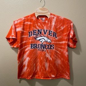 Men's NFL Denver Broncos Team Apparel Bleached Tie Dye Shirt - Size: 2XL